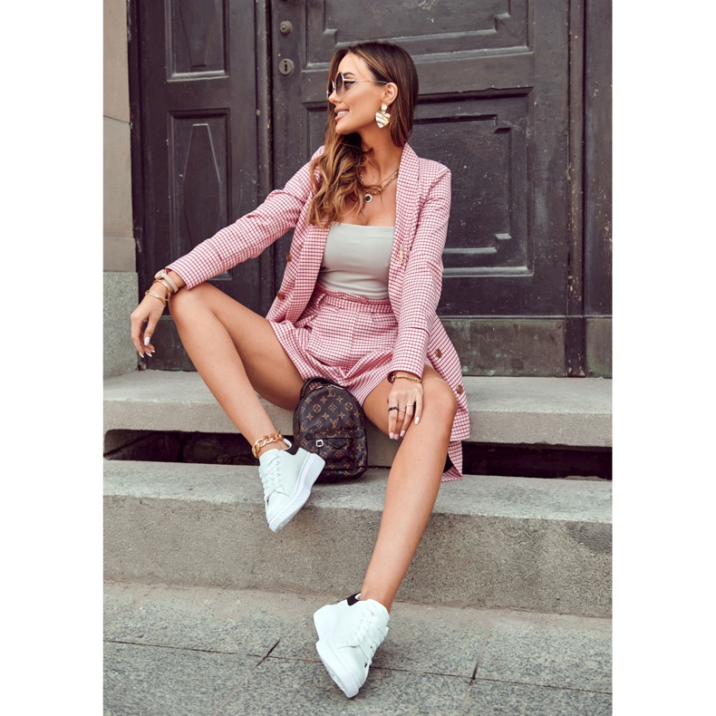 FS3 Pantofi sport dama pe platforma alb-negru Eliso 1