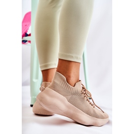 Pantofi sport pentru damă Dalmiro bej Slip On 2