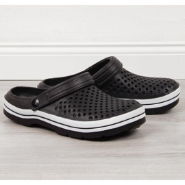 Noutăți M EVE301A papuci negri din spumă ajurata negru 1