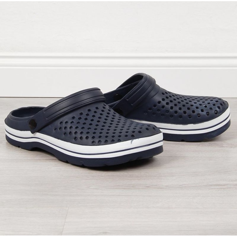 Noutăți M EVE301B papuci de spumă ajurat bleumarin albastru marin 1