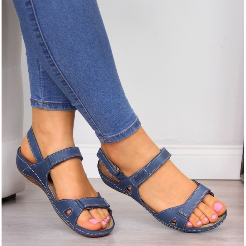 Sandale confortabile Helios W H205A bleumarin albastru marin 2