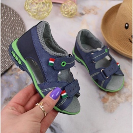 Sandale cu velcro Kornecki Jr KOR6313 bleumarin albastru marin 1