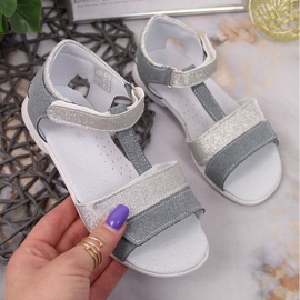 Sandale cu velcro Kornecki Jr KOR6323 argintiu ['argint'] 1