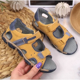 Sandale cu velcro Kornecki Jr KOR6188A camel maro 1