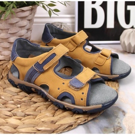 Sandale cu velcro Kornecki Jr KOR6188A camel maro 2