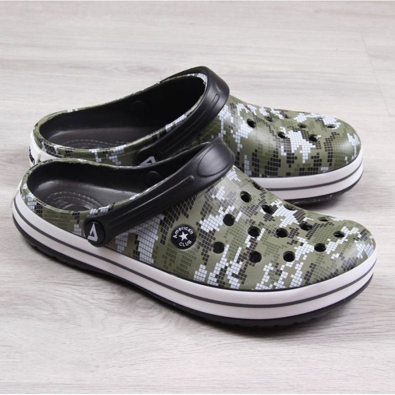 American Club Jr.AM578B papuci kaki camo verde 1