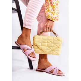 Papuci de damă din velur violet deschis Vanilla Sky 2