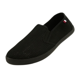 Pantofi slip-on ajurat pentru bărbați Atletico WY18922 negru 3