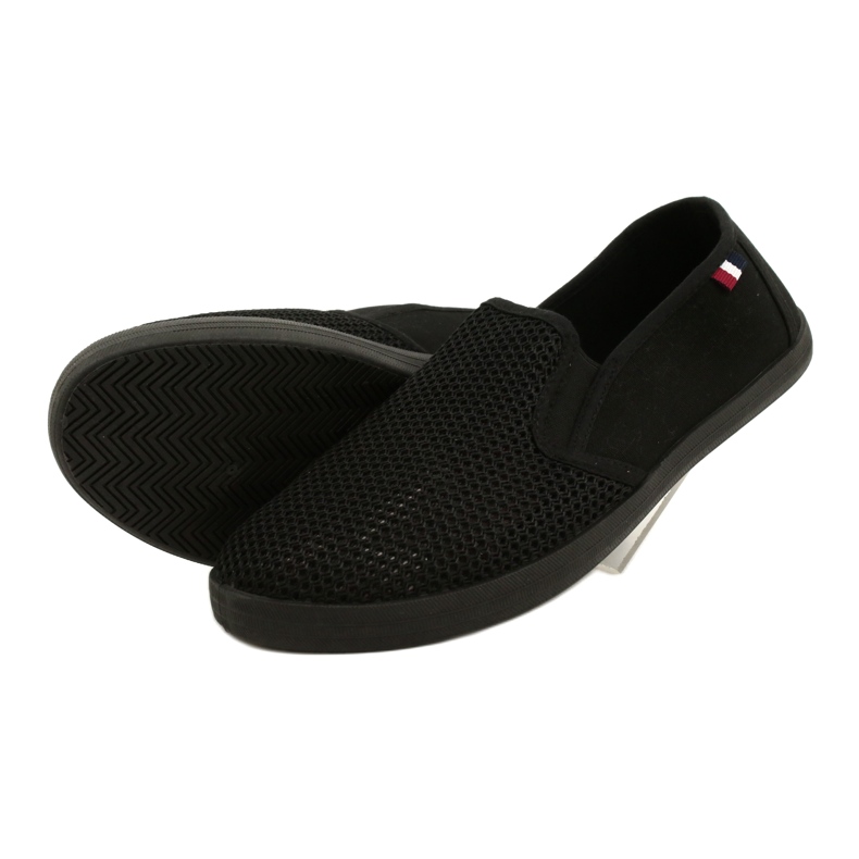 Pantofi slip-on ajurat pentru bărbați Atletico WY18922 negru 4