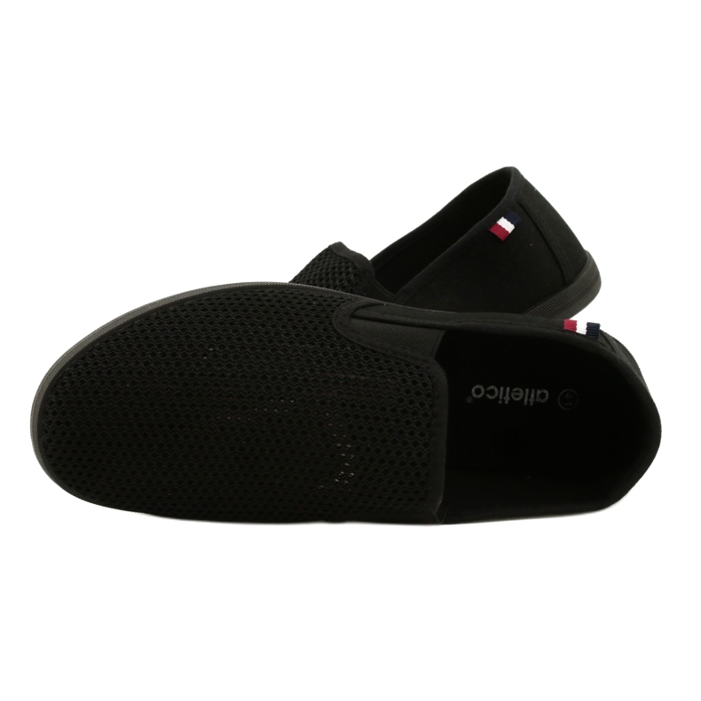 Pantofi slip-on ajurat pentru bărbați Atletico WY18922 negru 5