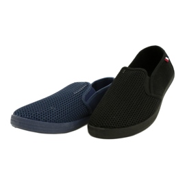 Pantofi slip-on ajurat pentru bărbați Atletico WY18922 negru 6
