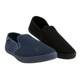 Pantofi slip-on ajurat pentru bărbați Atletico WY18922 albastru 7 Pantofi slip-on ajurat pentru bărbați Atletico WY18922 albastru 7