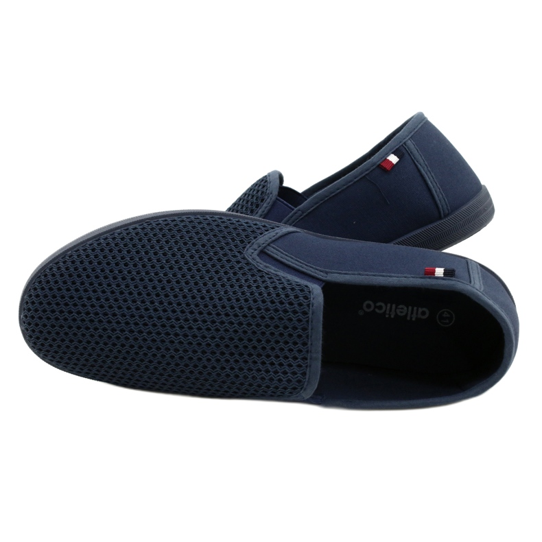 Pantofi slip-on ajurat pentru bărbați Atletico WY18922 albastru 5 Pantofi slip-on ajurat pentru bărbați Atletico WY18922 albastru 5