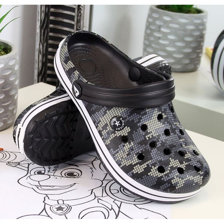 American Club Jr.AM445A papuci de spuma neagra negru 1