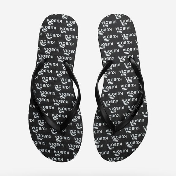 Șlapi Kubota KUB7 din cauciuc negru 1