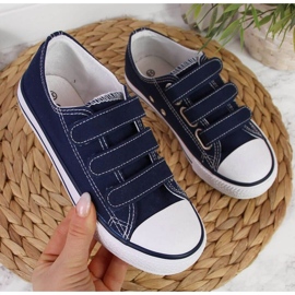 Adidași cu velcro Atletico Jr ATC387C bleumarin albastru marin 1