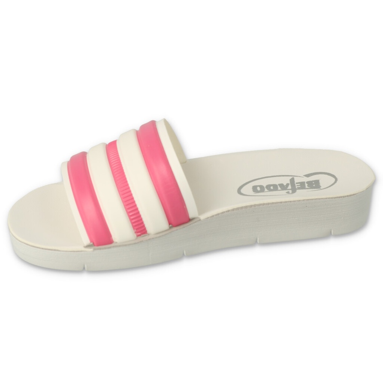 Befado Foam Flip Flops 067Y002 Alb cu dungi roz 1