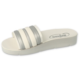 Befado Foam Flip Flip Flops 067Y001 Alb cu dungi gri 1