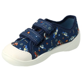 Papuci pentru copii Befado pentru Velcro 907p142 albastru 1
