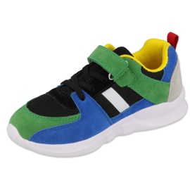 Pantofi copii Befado 516Y133 negru albastru multicolor verde 1