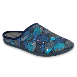 Pantofi de damă Befado 155D204 albastru marin albastru gri 4