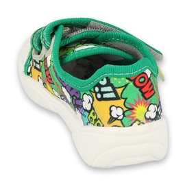 Papuci pentru copii Befado pentru Velcro 907p122 Green verde 2