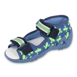 Pantofi pentru copii Befado galbeni 350P019 albastru marin verde 1