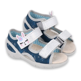 Pantofi pentru copii Befado pu 065P154 albastru marin albastru gri multicolor 4