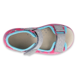 Pantofi pentru copii Befado galbeni 342P026 albastru roz argint 3