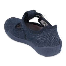 Pantofi pentru copii Befado blanka bleumarin 115X005 albastru marin argint 2
