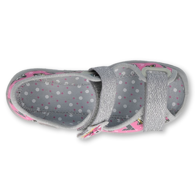 Pantofi pentru copii Befado 969X162 roz argint 2