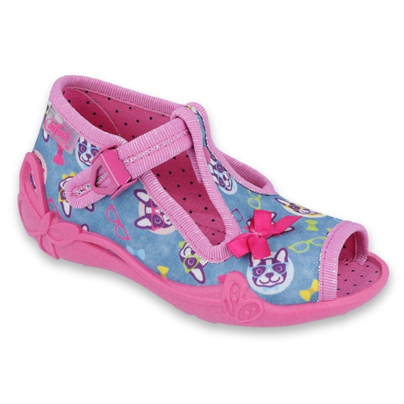 Pantofi pentru copii Befado roz 213P113 albastru multicolor 1