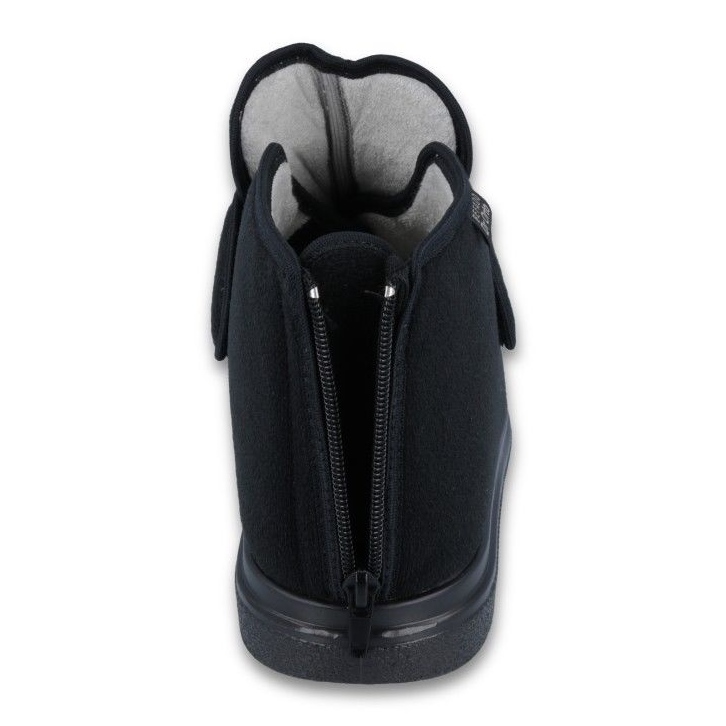 Papuci pentru bărbați Dr.ORTO Befado cu velcro 987M002 negru, căptușeală argintie(Ag) 1