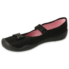 Befado Children’s Ballerinas 114Y240 cu arcuri în paiete negru 1 Befado Children’s Ballerinas 114Y240 cu arcuri în paiete negru 1