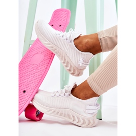 FM1 Pantofi sport din stofă de damă, alb Lenney 1