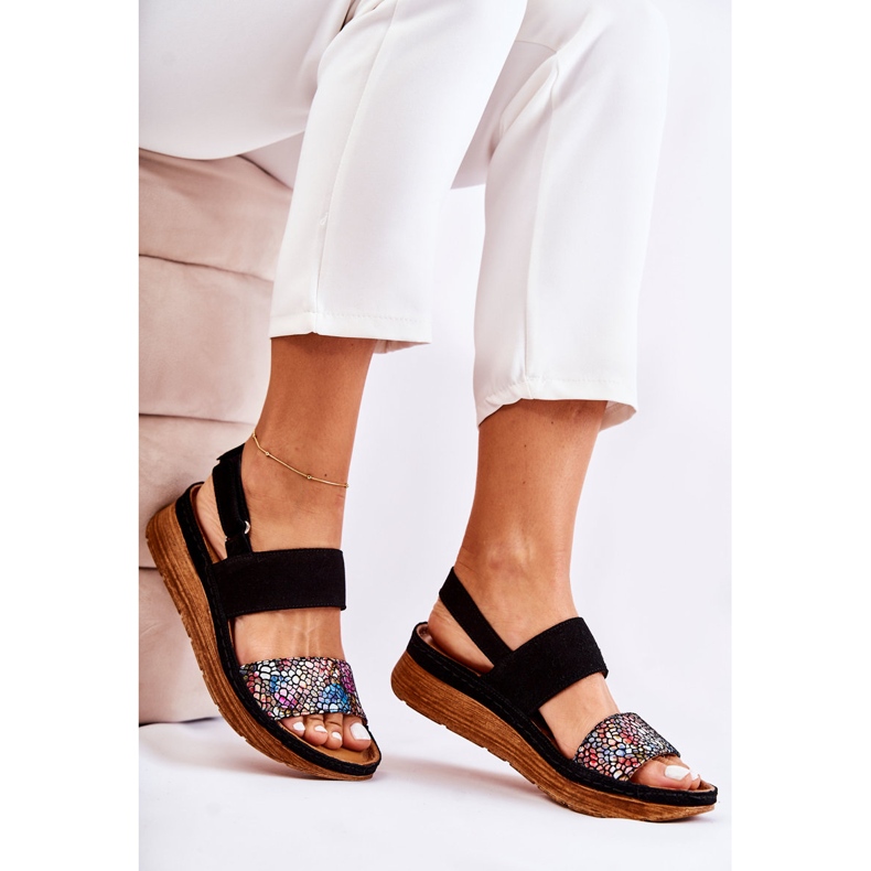 Sandale Damă Piele Maciejka 04142-20 Negru multicolor 2