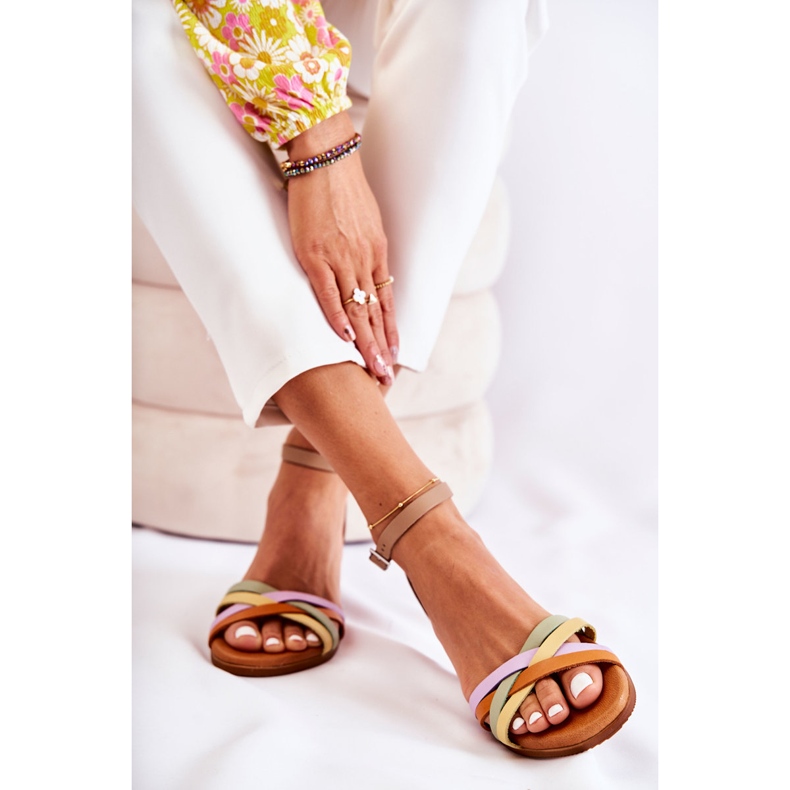 Sandale de damă la modă Maciejka L4953-04 Multicolor bej 2