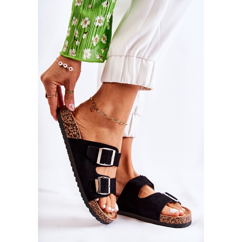 FB1 Papuci Negri Slip-On Dama Misandei negru 1