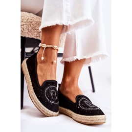 S.Barski Espadrile pentru femei Meredith, negru, ajurate 1