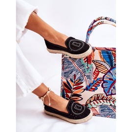S.Barski Espadrile pentru femei Meredith, negru, ajurate 2