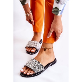 PG2 Papuci De Dama Cu Perle Negri Vamero negru 1