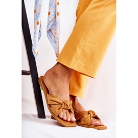 PG1 Papuci de piele la modă pentru femei Camel Lorrie maro galben 1 PG1 Papuci de piele la modă pentru femei Camel Lorrie maro galben 1