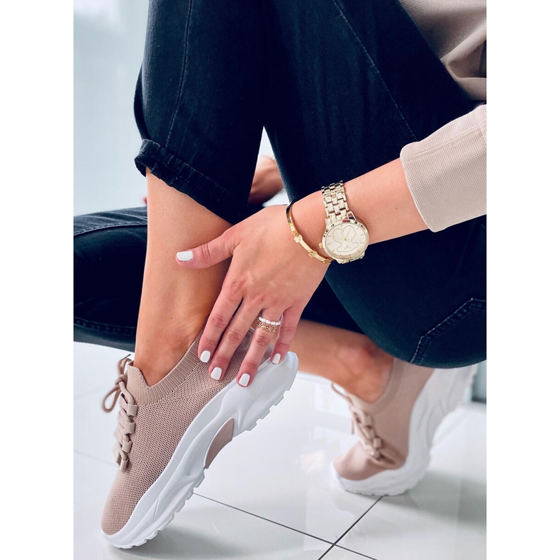 Tenisi șosete Wendy Khaki bej 2 Tenisi șosete Wendy Khaki bej 2