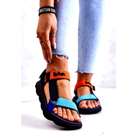 Sandale sport dama Lee Cooper LCW-22-34-0953L Multicolor albastru marin portocale 1 Sandale sport dama Lee Cooper LCW-22-34-0953L Multicolor albastru marin portocale 1