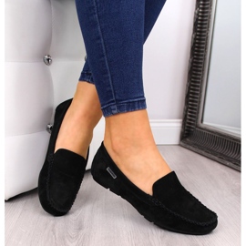 Mocasini de dama din piele neagra Vinceza negru 1