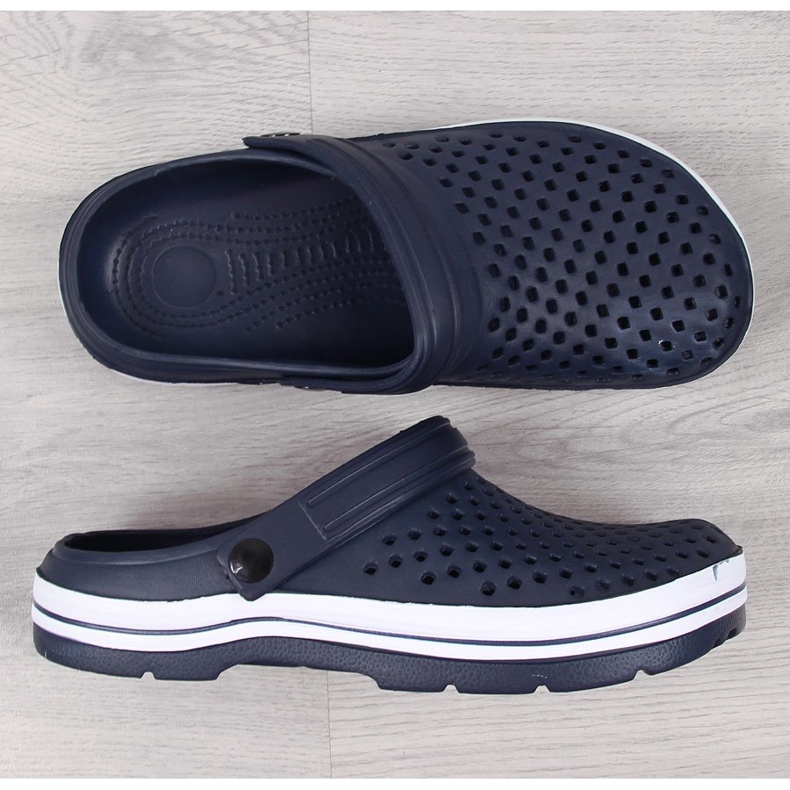 News NOUTĂȚI papuci de spumă ajurat bleumarin albastru 1