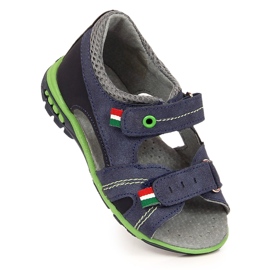 Sandale pentru băieți cu velcro bleumarin Kornecki 6313 albastru 1