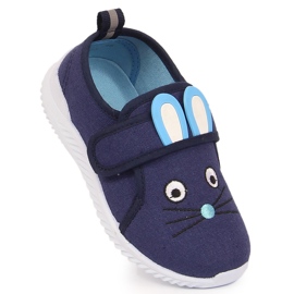 Tenisi Atletico mouse velcro pentru fete albastru 1
