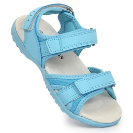Sandale pentru copii American Club cu velcro albastru 1