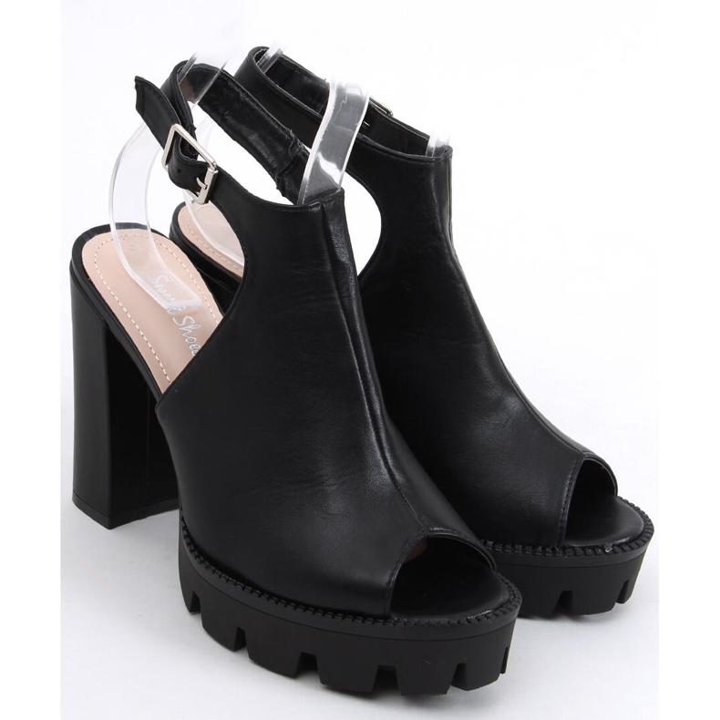 Sandale pe platforma Rome Black negru 2